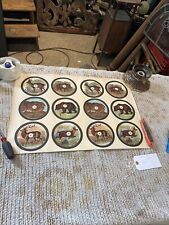 4 Av Price Ea. Early Antique Animal Target Arcade Sheet 1897 17x24 picture