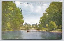Postcard Boating And Fishing On The St Joseph River picture