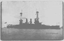 U.S.S. Vermont Navy Battleship Postcard 4312 c.1910 picture