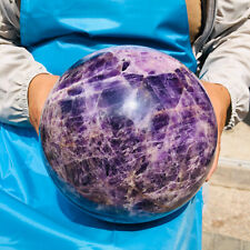10.5Kg Natural Dream Amethyst Quartz Crystal Sphere Ball Reiki Healing  HH1939 picture