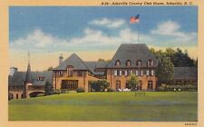 Asheville Country Club House Asheville NC Linen Postcard picture