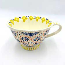 Anthropologie Gather Round Colorful Ditsy Red Blue Yellow Green Tea Cup picture