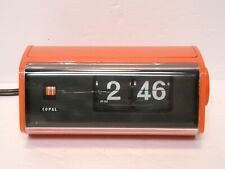 Vintage  1970's  Copal  Orange Flip Clock  Model 222  Working picture