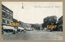Marseilles Illinois,  Main Street,  Vintage Postcard picture