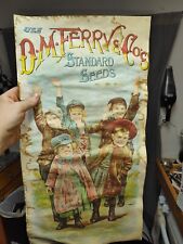 Original Vintage 1891 D.M. Ferry & Co. Seed Antique Poster 24x12.5” picture