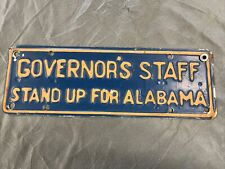 GOVERNOR’S STAFF Stand Up For Alabama Auto License Plate Orange & Blue picture