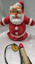 Vintage GloLite Santa Glo Christmas Tree Topper Wall Plaque Lamp Light Works  picture