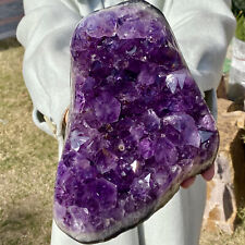 7.2LB Large Amethyst Cathedral Amethyst Geode Raw Amethyst Cluster picture
