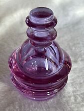 Lavender Perfume Bottle Heavy Thick Glass Approx 4.75