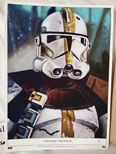**RARE**#1/1 Topps Star Wars Living Set GOLD Penix Fine Art Print, Clone Trooper picture