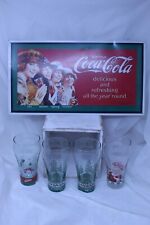 glassware vintage 1990s Coca-Cola lot of 5 Christmas theme good picture