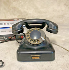 Vintage Siemens W 48 Black Rotary Phone - Classic Desk Landline Telephone picture