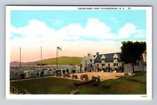 Ft Ticonderoga NY-New York, Scenic Courtyard at Ft Ticonderoga Vintage Postcard picture