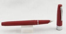 Sheaffer Early Cartridge Fountain Pen - Red Faceted & Chrome - Fine Nib - 1950's picture