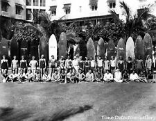 Surfers at Waikiki Beach, Hawaii - 1930 - Vintage Photo Print picture