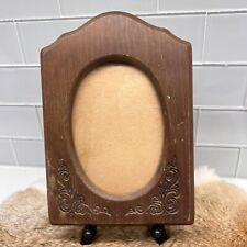 Vintage Oval Wooden Photo Frame Carved Wooden Frame Wall Hanging picture