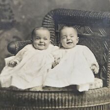 Rare Antique Photo Postcard Triplets (1 died) Twins RPPC Baby Girls Infant Child picture