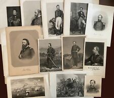 Civil War, Military Officers, Notables Antique Portraits Art Prints lot picture