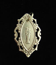 Vintage Silver Mary and Jesus Medal Religious Holy Catholic Bocage picture