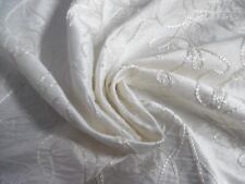 REDUCED EMBROIDERED SILK SHANTUNG~CANDLELIGHT~18