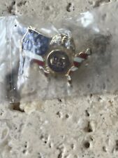 Rare DEA Badge Lapel Pin W/Clasp On Patriotic US Background-New, Sealed picture