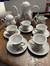 Vtg. 15 pc Tea Set Fine China Courting Couple  Good Shape Except One Top picture