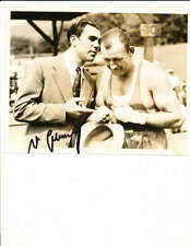 1938 Max Schmeling signed boxing with trainer International wire photo jsa bx1a1 picture