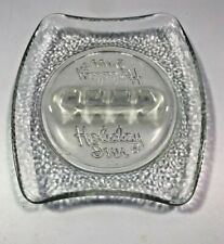 Vintage AD Ashtray Holiday Hotel Ashtray Clear Glass 3 Center Holders Advertise picture