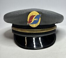 Vintage GREYHOUND Lines Bus Company Driver Hat Cap with Metal Badge Pin Sz 7-1/4 picture