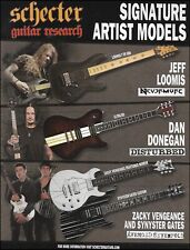 Avenged Sevenfold Disturbed Jeff Loomis Schecter Signature guitar ad print picture