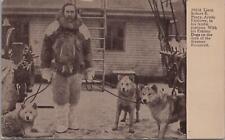 Postcard Lieut Robert E Perry Arctic Explorer Eskimo dogs Deck Steamer Roosevelt picture