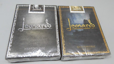 LEONARDO Silver and Gold Edition Playing Card decks NEW/SEALED pair picture