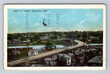 Zanesville OH- Ohio, Aerial Fifth Street Viaduct, Antique Vintage c1922 Postcard picture