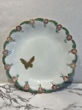 Vintage Limoges France Plate Butterfly Decor 8.5” Unique Hand painted Oddity picture