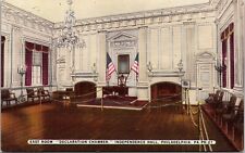 East Room Declaration Chamber Independence Hall Philadelphia PA Linen Postcard picture