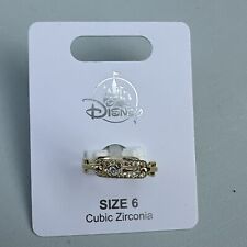 Disney Parks Gold Tone Mickey Icon Cubic Zirconia Women’s Ring Size 6 picture