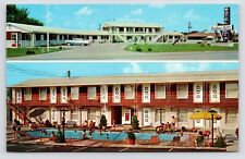 c1950s Bowling Green Kentucky~Western Hills Motel Swimming Pool~VTG KY Postcard picture