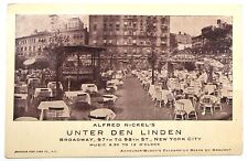 Vintage Alfred Nickel's UNTER DEN LINDEN Broadway, 97th to 98th St. NYC picture
