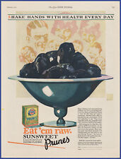 Vintage 1923 SUNSWEET Prunes Kitchen Art Décor Ephemera 1920's Print Ad picture