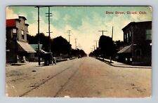 Girard OH-Ohio, Business Section, State Street, Antique Vintage c1917 Postcard picture