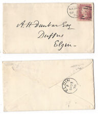 NAIRN Duplex Postmark 1876 (264) Cover to AH Dunbar Esq, Duffus picture