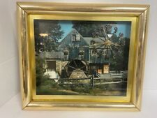 clock in gold wall frame scenic picture-sawmill-tested 12