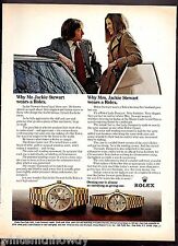 1973 ROLEX Watch PRINT AD Features Race Car Drive Jackie Stewart ADVERTISING picture