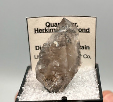 9.45 g Double Terminated Black Herkimer Diamond w/ Phantoms, Rainbows picture