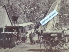 1860s SV of COG RR Train with Carriage at RR DEPOT at Mt. WASHINGTON NH Kilburn picture
