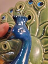VTG MCM ART POTTERY PEACOCK TV LIGHT  UNMARKED picture