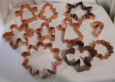 10 Copper Metal Cookie Cutters, Large & Small picture