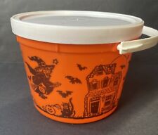 Vintage Lidded Halloween Bucket Paul Witches And Haunted Houses picture
