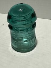 Brookfield New York Aqua Blue Glass Insulator Spiral picture