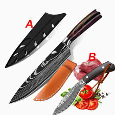 Kitchen Knife Mongolian Custom Handmade Cleaver Damascus Steel Hunting Knife picture